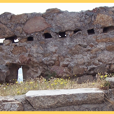 La citadelle d AJACCIO<BR> Dètail des remparts