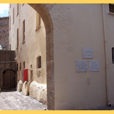 La citadelle d AJACCIO <BR> La cellule dans laquelle se suicida le patriote Fred Scamaroni le 19 mars 1943.