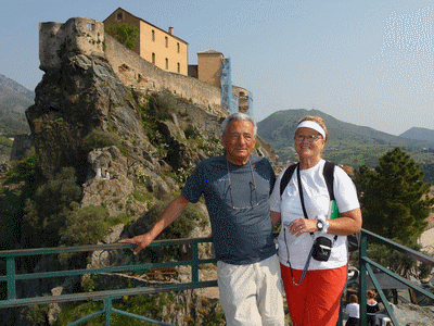 Yveline et Jean-Marie au belvédère de Corte