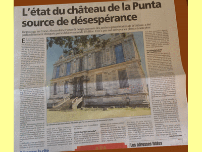 Article de Corse-Matin  (Eté 2015) 