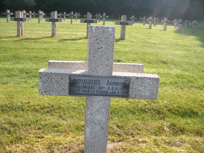 Tombe deGIOVANNONI Ambroise à <a HREF=fotom2l.php?necro=141>  <U>Cléry-sur-Somme (Nécropole Nationale 