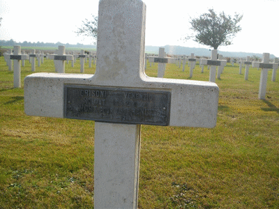 Tombe deGRISONI Venenzio à <a HREF=fotom2l.php?necro=68>  <U>Dompierre-Becquincourt (Nécropole nationale) </U> </A> 2786