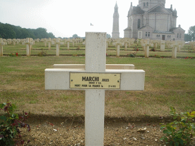 Tombe deMARCHI Jules Charles à <a HREF=fotom2l.php?necro=67>  <U>Ablain Saint-Nazaire (Nécropole nationale Notre Dame de Lorette ) </U> </A> 24 - 09-4800