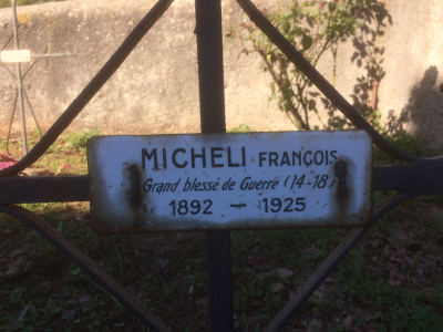 Tombe deMICHELI François à Enterré en CORSE CC Sant-Andrea-di-Cotone