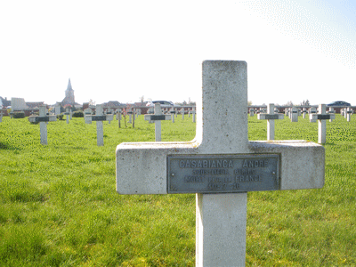 Tombe deCASABIANCA André à <a HREF=fotom2l.php?necro=134>  <U>Villers-Carbonnel (NÃ©cropole Nationale)</U> </A> 696