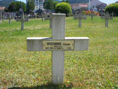 Tombe deSPOTURNO Philippe Louis  à <a HREF=fotom2l.php?necro=185>  <U>Raon l'Etape hopital (carré militaire) </U> </A> 127