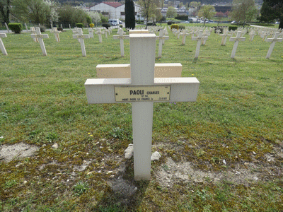 Tombe dePAOLI Charles François à <a HREF=fotom2l.php?necro=13>  <U>Bar le Duc  (Nécropole Nationale) </U> </A> 2442