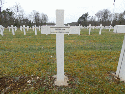Tombe deZUCCONI Ange Paul à <a HREF=fotom2l.php?necro=200>  <U>Flirey (Nécropole nationale ) </U> </A> 1946
