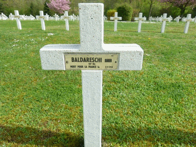 Tombe deBALDARESCHI Damien à <a HREF=fotom2l.php?necro=201>  <U>Minaucourt-le-Mesnil-lès-Hurlus
(Nécropole nationale Le Pont du Marson) </U> </A> 5366