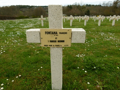 Tombe deFONTANA François à <a HREF=fotom2l.php?necro=201>  <U>Minaucourt-le-Mesnil-lès-Hurlus
(Nécropole nationale Le Pont du Marson) </U> </A> 8532