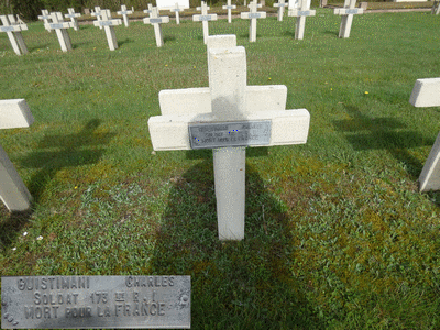 Tombe deGIUSTINIANI Charles  à <a HREF=fotom2l.php?necro=211>  <U>Saint-Thomas-en-Argonne (NÃ©cropole nationale)</U> </A> 497