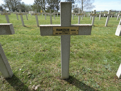 Tombe deFRANCESCHI Pascal Joseph à <a HREF=fotom2l.php?necro=303>  <U>Brocourt-en-Argonne (NÃ©cropole nationale)</U> </A> 30