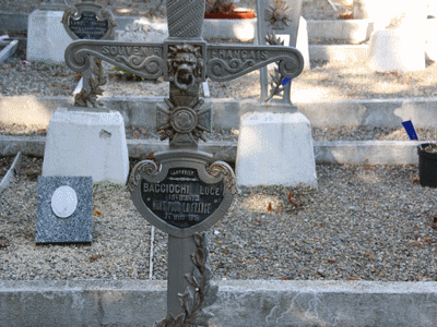 Tombe deBACCIOCHI Luca Antoine à <a HREF=fotom2l.php?necro=399>  <U>Antibes ( Carré militaire du cimetière de Rabiac) </U> </A> 150