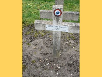 Tombe deSUSINI Ours François à <a HREF=fotom2l.php?necro=436>  <U>Pantin (Caré militaire du cimetière parisien) </U> </A> Carré 6 rang 5 Tombe 29 