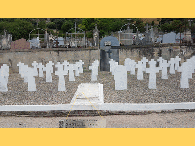 Tombe deCASTELLI Jacques à <a HREF=fotom2l.php?necro=584>  <U>Orange (carré militaire du cimetière communal) </U> </A> Ossuaire