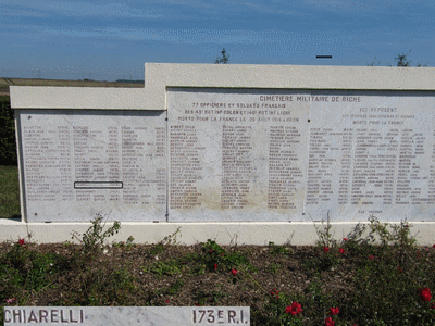 Tombe deCHIARARELLI Raphaël à <a HREF=fotom2l.php?necro=204>  <U>Riche (Nécropole nationale) </U> </A> Ossuaire 1