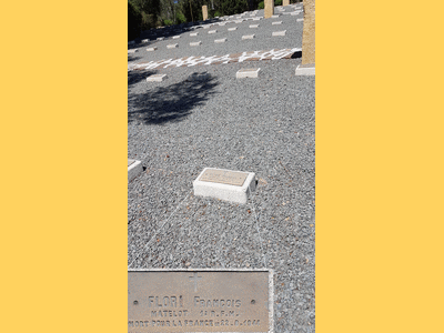Tombe deFLORI François à <a HREF=fotom2l.php?necro=469>  <U></U> </A> Carré D Rang 2 Tombe 20