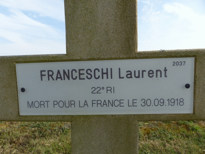 Tombe deFRANCESCHI Laurent à <a HREF=fotom2l.php?necro=261>  <U>La Cheppe (Nécropole Nationale du Mont Frenet) </U> </A> 2037