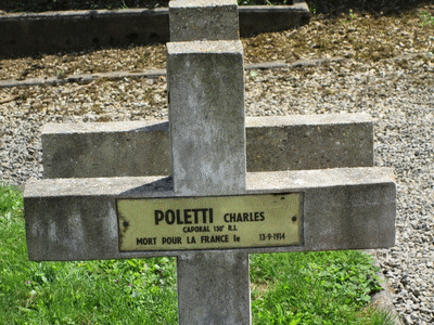 Tombe dePOLETTI Charles Félix à <a HREF=fotom2l.php?necro=381>  <U>Chaumont (Carré Militaire du Cimetière 