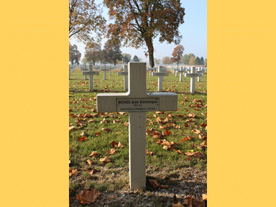 Tombe deBIONDI Jean Dominique à <a HREF=fotom2l.php?necro=27>  <U>Suippes(La Ferme de ) </U> </A> EPERNAY-1360