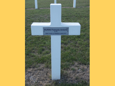 Tombe deBURINI Antoine  à <a HREF=fotom2l.php?necro=268>  <U>Saint-Jean-sur-Tourbe (Nécropole Nationale) </U> </A> 2074