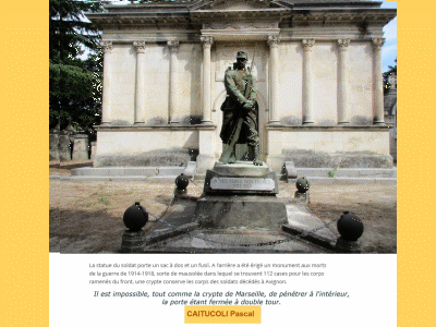 Tombe deCAITUCOLI Pascal à <a HREF=fotom2l.php?necro=582>  <U>Avignon (carré militaire du cimetière Saint-Veran) </U> </A> Carré 20