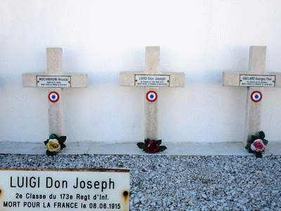 Tombe deLUIGGI Don Joseph à <a HREF=fotom2l.php?necro=397>  <U>La Seyne-sur-Mer ( CarrÃ© militaire allÃ©e 35 cimetiÃ¨re communal)</U> </A> 
