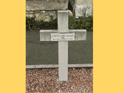 Tombe deCASTELLANI Joseph à <a HREF=fotom2l.php?necro=663>  <U>Tarascon (Cimetière Municipal Saint-Lazare) </U> </A> Rang E  tombe 20
