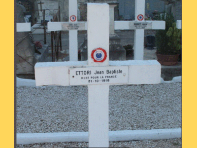 Tombe deETTORI Jean Baptiste à <a HREF=fotom2l.php?necro=665>  <U>Draguignan (Carré militaire du cimetière Municipal ) </U> </A> 