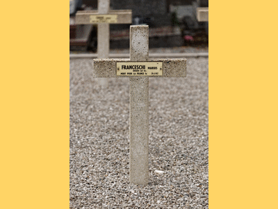 Tombe deFRANCESCHI Marius à <a HREF=fotom2l.php?necro=645>  <U>Fraize (Carré militaire du cimetière communal) </U> </A> 163