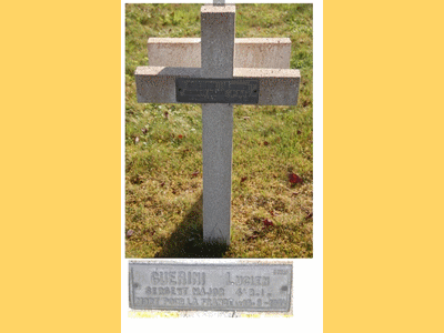 Tombe deGUERINI Lucien AngeMarie à <a HREF=fotom2l.php?necro=288>  <U>Revigny-sur-Ornain (NÃ©cropole nationale)</U> </A> 1182