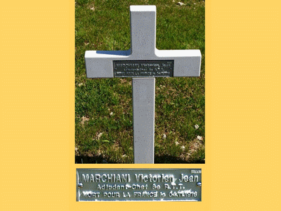 Tombe deMARCHIANI Victorien à <a HREF=fotom2l.php?necro=286>  <U>Vadelincourt (Nécropole nationale) </U> </A> 99