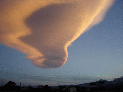 Nuage du soir sur la plaine orientale