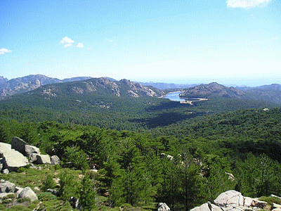 Lac de l‚OSPEDALE vu de la pointe de Vacca Morta a 1600m 