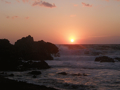 Coucher de soleil sur les îles Sanguinaires