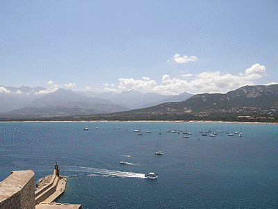 CALVI <BR> Vue panoramique de la citadelle