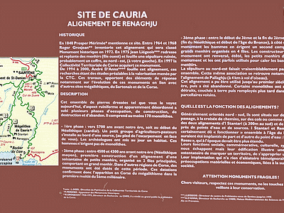 SARTENE <BR>Site prehistorique de CAURIA <BR> Alignements de RENAGHJU