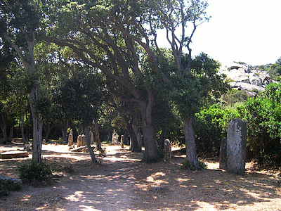 SARTENE <BR>Site prehistorique de CAURIA <BR> Alignements de RENAGHJU