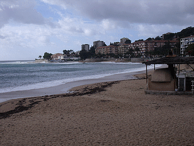 Nuages d‚automne sur la plage TROTTEL á AJACCIO