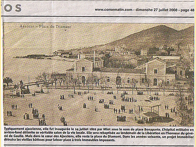 AJACCIO -  La place du Diamant et L‚hôpital militaire