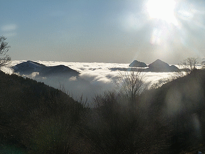 Mer de nuages au plateau d‚EZE