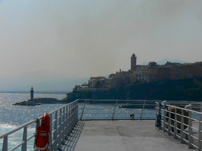 Bastia vu du pont du NGV LIAMONE