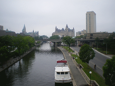 OTTAWA (CANADA) - Le canal aux 7 écluses qui rejoint le ST Laurent  (20080708)    (Photographie de David-Dupuy) <br><A href=vos/4000/012.jpg>Afficher l'image ?</A>